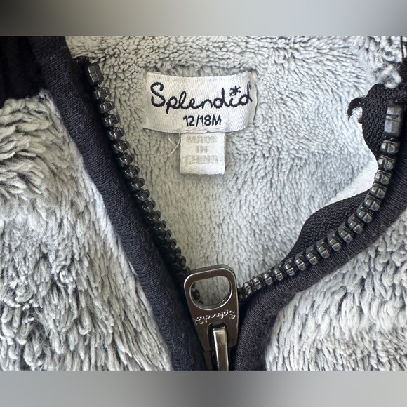 Splendid boy’s Gray and Black Jacket. Size 12-18M. - Picture 7 of 7